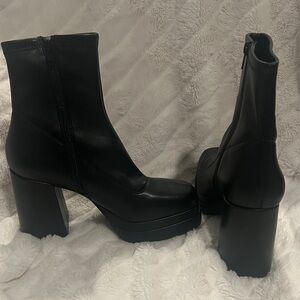 Black Platform Ankle Boots